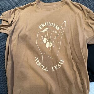 Brown Graphic Short Sleeve Tee